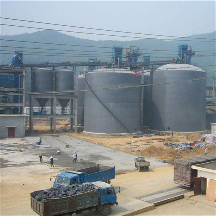 忻州水泥钢板仓2座3000吨青岛项目进入施工